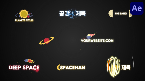 Planets And Asteroids Titles for After Effects Titles template preview