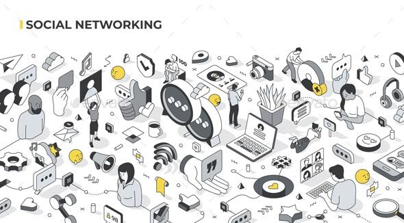 [DOWNLOAD]Social Networking Isometric Illustration