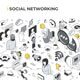 Social Networking Isometric Illustration