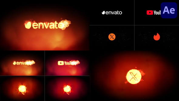 Molten Fire Logo | After Effects Logo Stings template preview