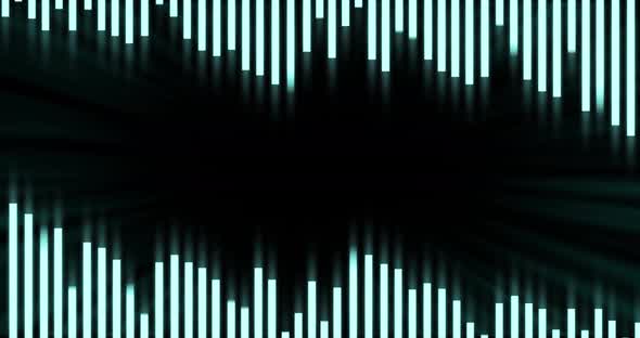 Music graphic visualizer equalizer spectrum on black background .Loop.