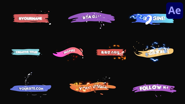 Energy Splats Titles for After Effects Titles template preview