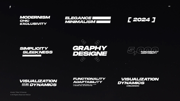 Kinetic Titles 3,0 | After Effects Titles template preview