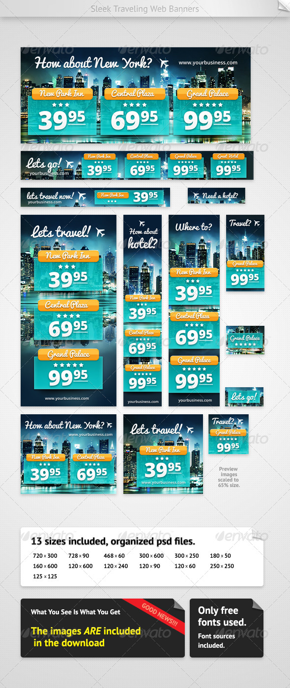 Hotel Web Banners - Banners & Ads Web Elements