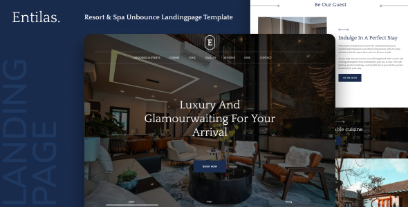 Entilas — Resort & Spa Unbounce Landingpage Template