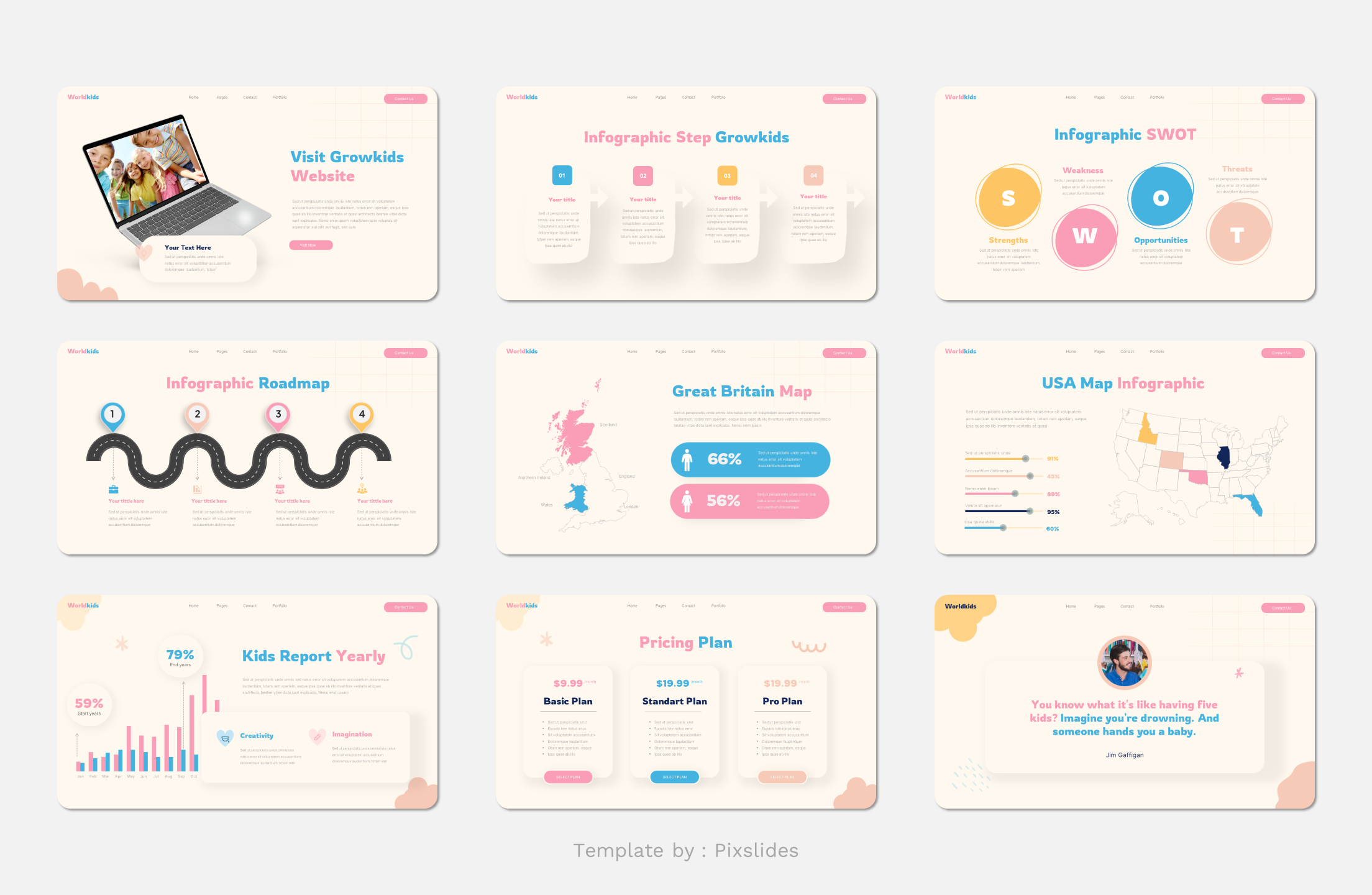 Worldkids - Kids and Baby PowerPoint Presentation Template ...