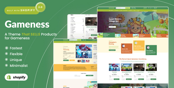 [DOWNLOAD]Gameness - Multipurpose Gaming Shopify 2.0 Store