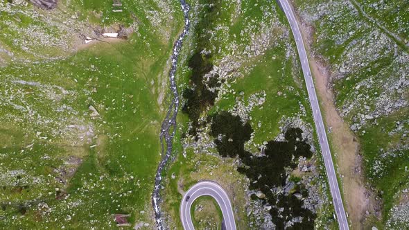 Curved Road In Mountains Transfagarasan