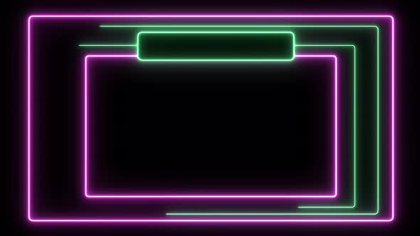 Abstract Light Neon Frame