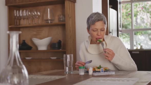 Senior woman at home alone alt