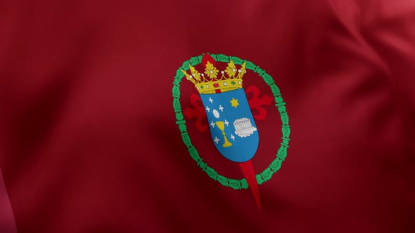 Santiago de Compostela City Flag (Spain) - 4K alt