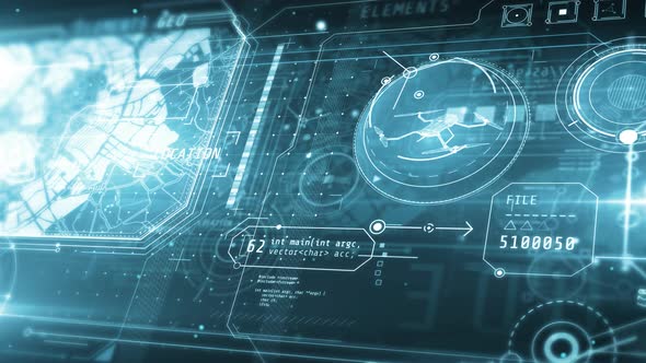 Abstract Infographics About Geolocation And Search 4K alt