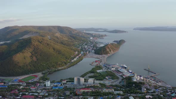 Top View of Petropavlovsk Kamchatsky City