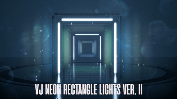 VJ Neon Rectangle Lights Loops Ver.2 - 4 Pack