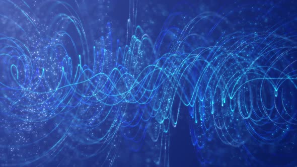 Abstract animation on a blue background alt