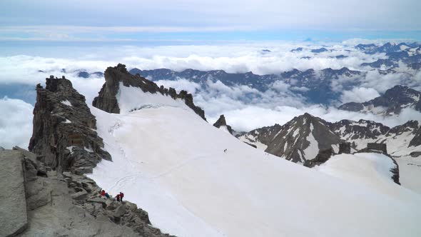 Group of Climbers in the Alps alt