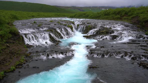 Bruarfoss Waterfall in Brekkuskogur Iceland alt