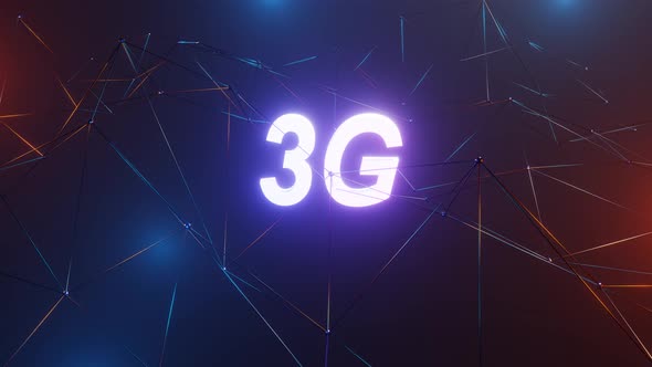 4K. 5g 4g 3g High Speed Connection Internet Background. Social Network Connection