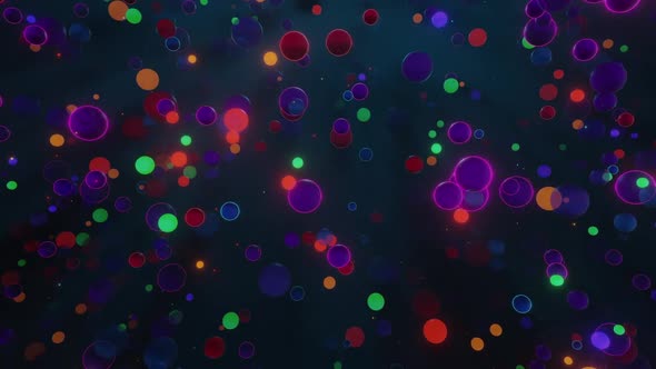 Colorful Glowing Particles