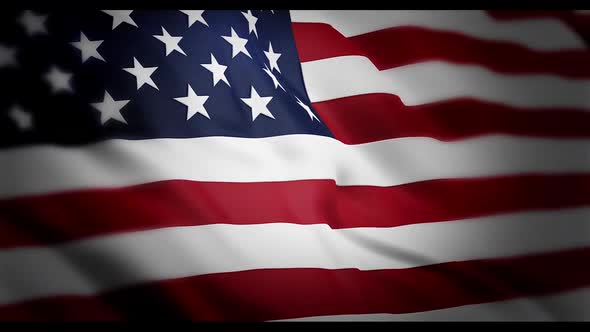 United States of America Flag Waving