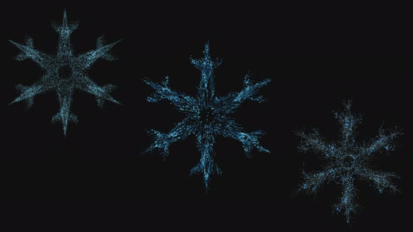 Various abstract snowflakes on a transparent background. New year and merry christmas blank net.