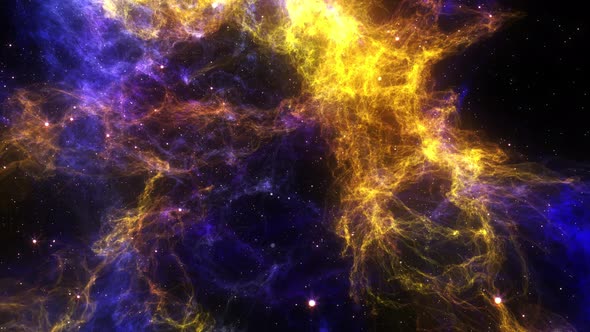 Golden Space Nebula