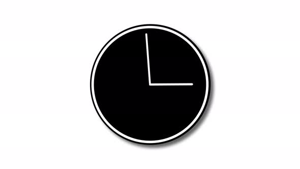 Time lapse clock animation. Clock hand speed rotation. A 37