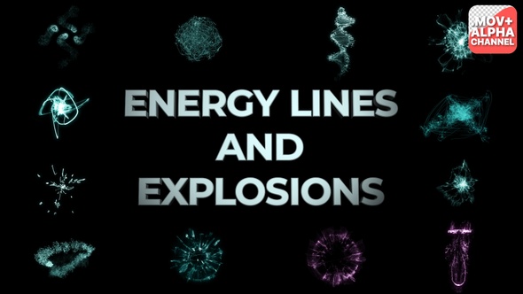 Energy Lines And Explosions | Motion Graphics Pack