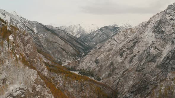 Massive mountain ranges Majestic cliffs Eastern Sayan Siberia Buryatia Arshan alt