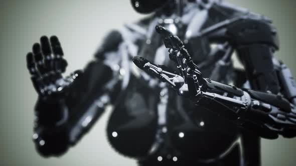 Scifi Robot Woman Animation in the Digital World of the Future alt