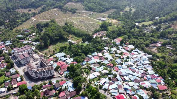 Aerial view Teluk Bahang suburban alt