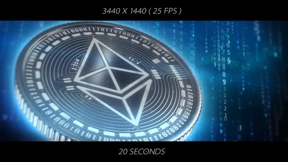 Ethereum Blockchain Coin - Ultrawide WQHD Background alt