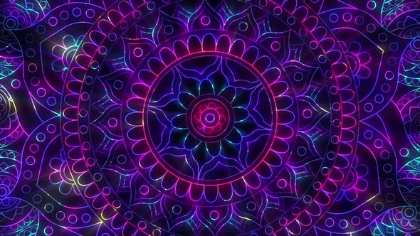 Neon Mandala Glitters