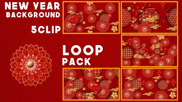 New Year Oriental Bg Loop 5 Clip