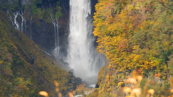 Waterfall landmark in Japan