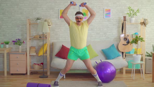 Fortære grube Elendighed Funny Athletic Man in the Style of 80s Home Fitness Workout Humor by  Petryshin1984