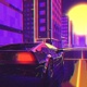 80s Retrowave Delorean Drive VJ Loop - VideoHive Item for Sale
