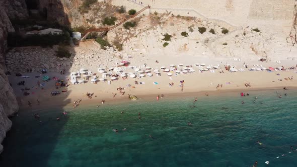 Kaputas Beach on Turkey. The most beautiful beach of the mediterranean. alt