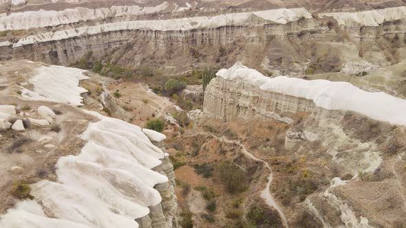 Cappadocia Landscape Aerial View. Turkey. Goreme National Park alt