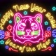 Happy Chinese New Year 2022 Year Of The Tiger Neon Animation - VideoHive Item for Sale
