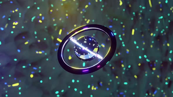 Fast Colorful Sphere And Rings VJ Loop