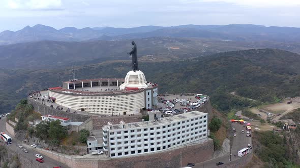 Aerial: Sojourn in Cristo Rey, Gunajuato Mexico, drone view alt