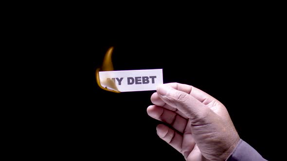 Paper Burning My Debt