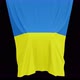 The piece of cloth falls with the flag of the State of Ukraine to cover the product - VideoHive Item for Sale