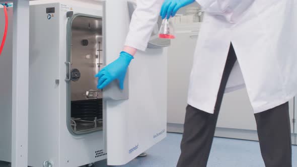 Vaccine Samples are Put on the Shaker in the Lab alt