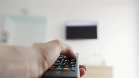 Closeup of Switching Channels Tv alt