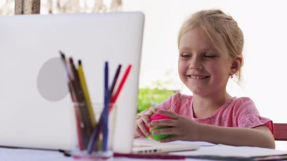 Children study online