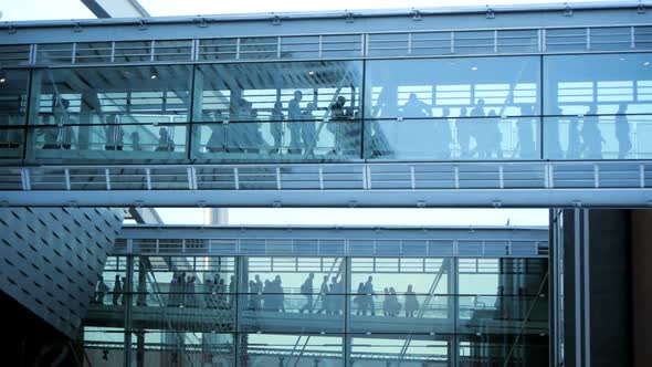 Crowd of Pedestrians Commuting in Urban Metropolis alt