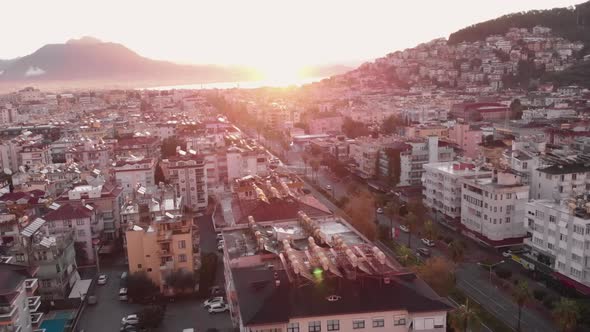 Summer coastal landscape. Tourist travel destination in Turkey, Alanya alt