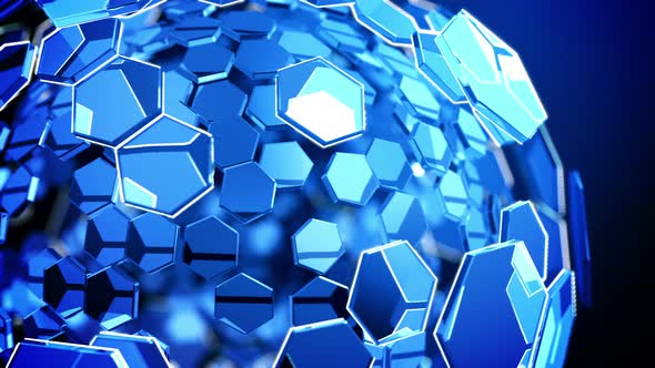 Hexagon Glass Tech Background alt